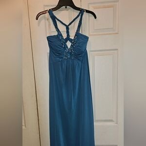 Elegant, floor length formal dress in blue, size 4 by OC Oleg Casini